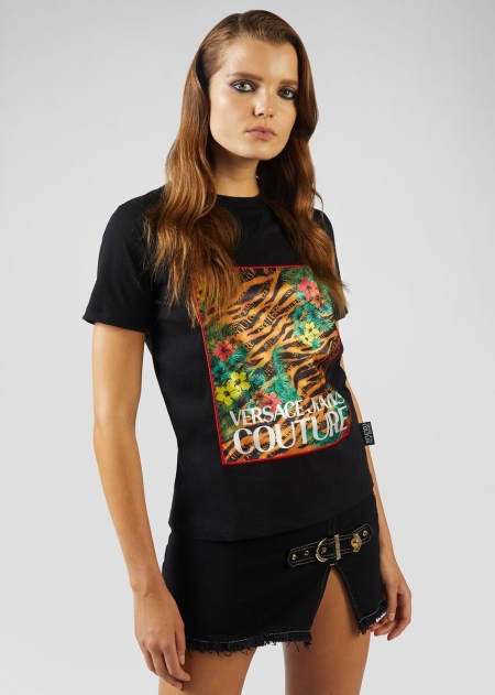 Tricouri Versace Versace Tropical Tiger Print Dama | PDGUAEH-06